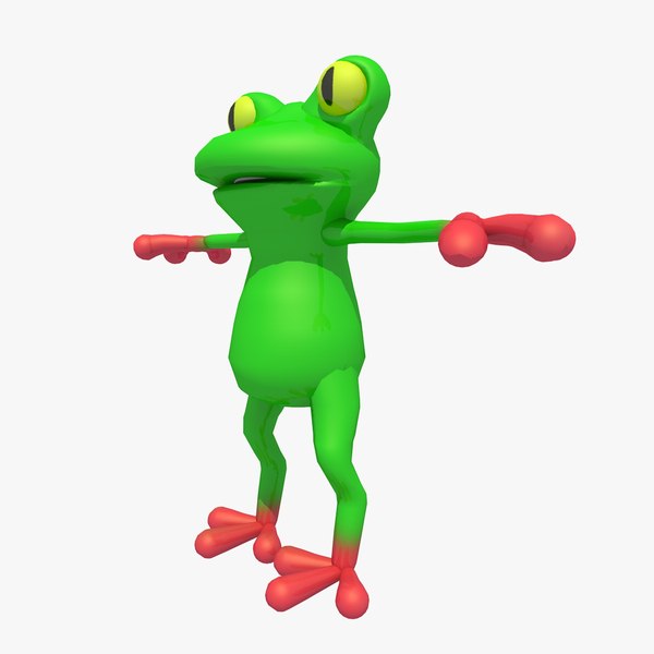 3d model frog toad cartoon character