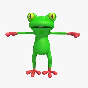Cartoon Frog/Toad Rigged
