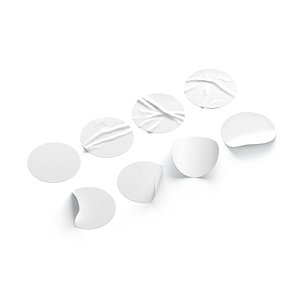 White  Stickers  set - 8 adhesive sticky labels