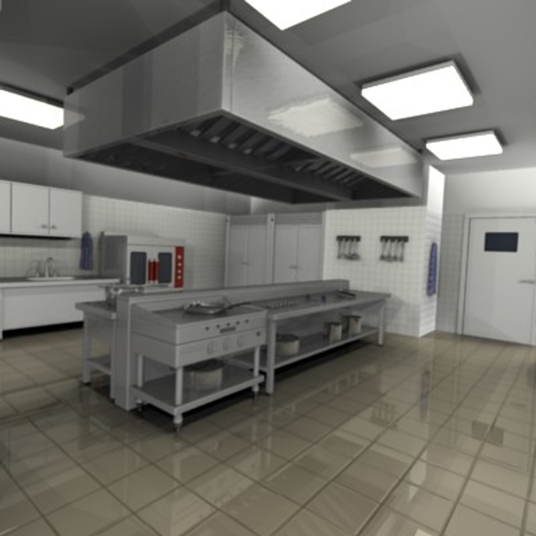 3dsmax Kitchen Restaurant