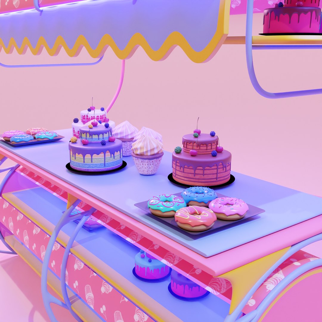 Delisious Cake Cart 3D TurboSquid 2171859