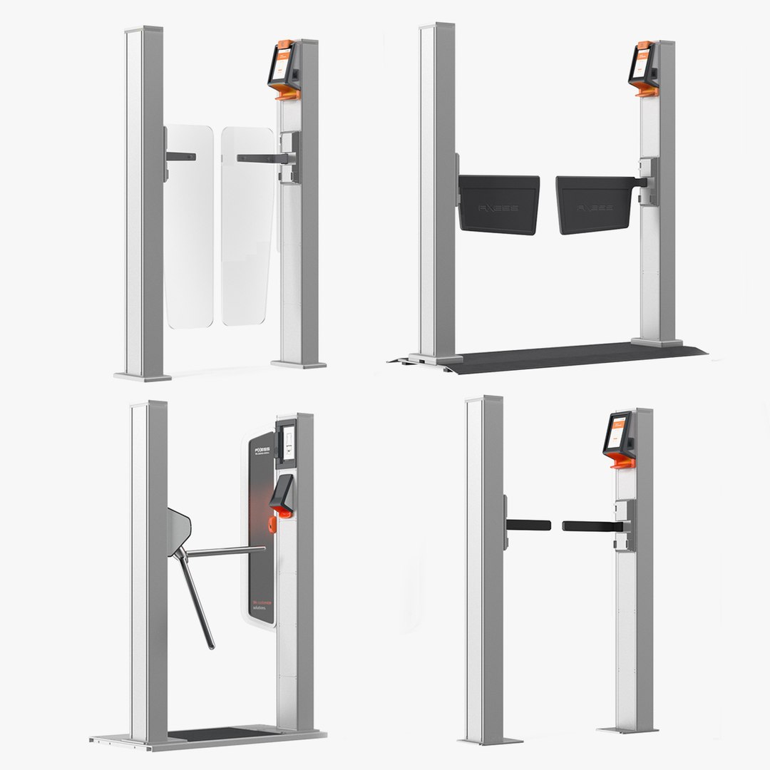 Axess AX500 Smart Gates Collection 2 3D model preview