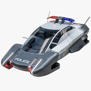 Sci-Fi Flying Police Vehicle PBR