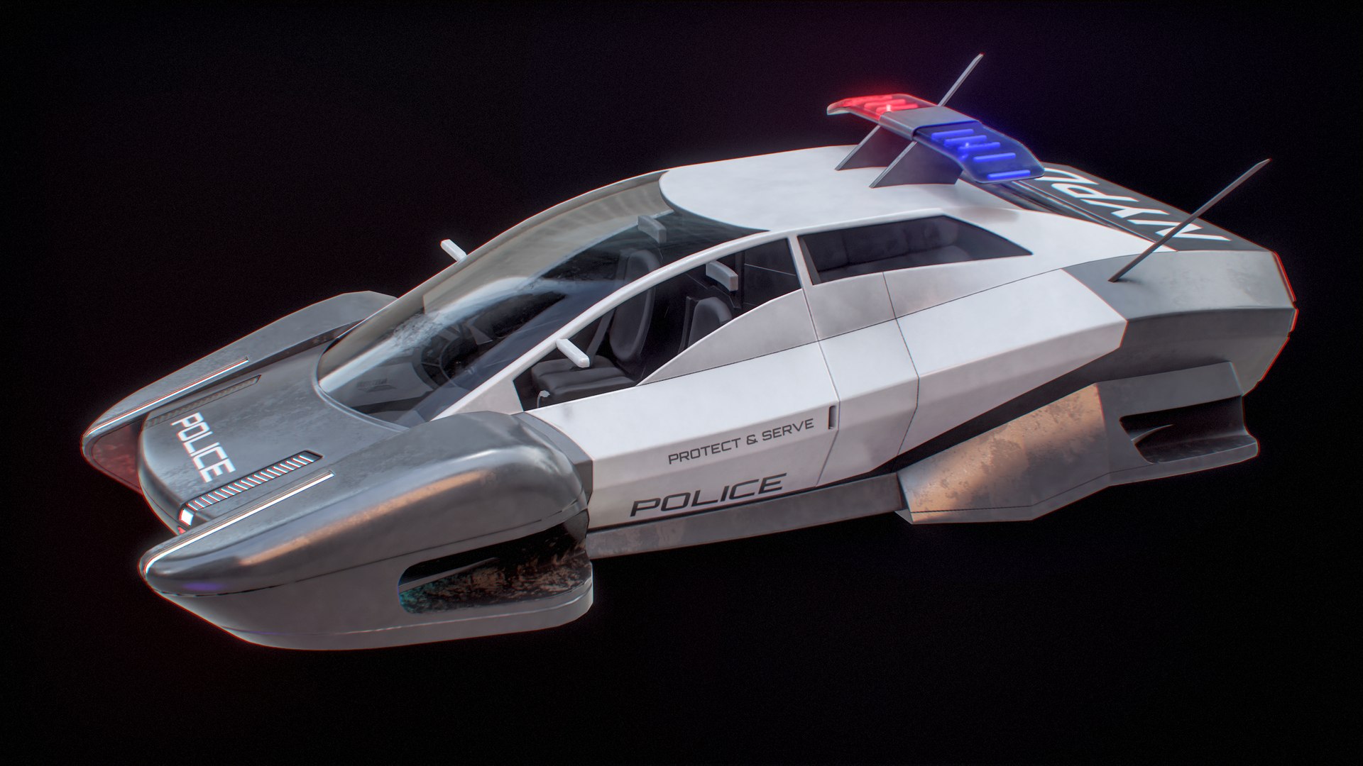 3D Sci-Fi Flying Police Vehicle PBR model https://p.turbosquid.com/ts-thumb/vh/6NEfUB/Ni/rendcol_00027/png/1707616169/1920x1080/fit_q87/42e2ebcf0909d7d8959e474cee5a88194ee59716/rendcol_00027.jpg