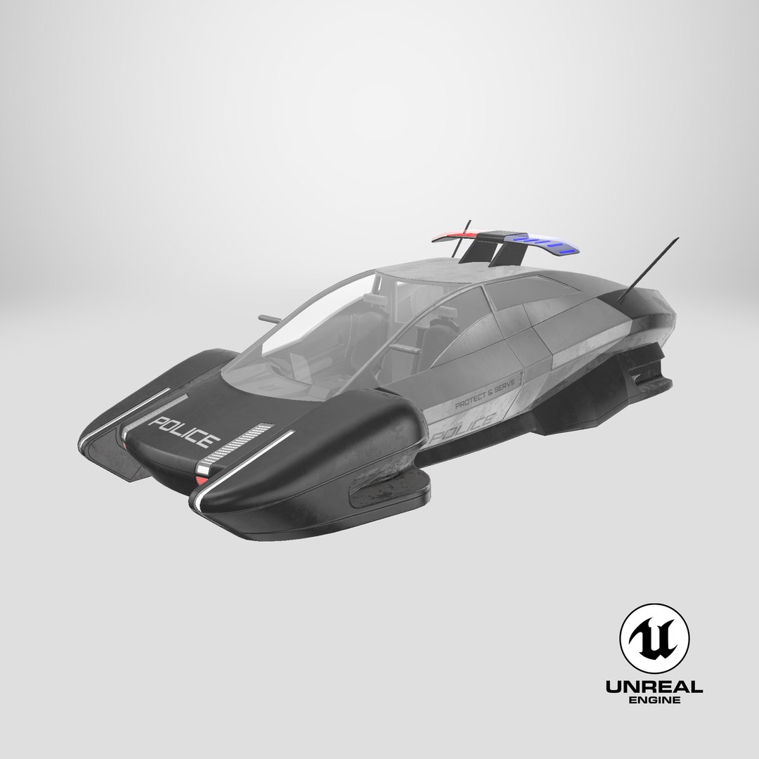 3D Sci-Fi Flying Police Vehicle PBR model https://p.turbosquid.com/ts-thumb/vh/6NEfUB/QJ/stemcell_unreal_render/png/1728722433/1920x1080/fit_q87/033ab35bbd00f9eb42ccfb29589d1fe356dee59d/stemcell_unreal_render.jpg