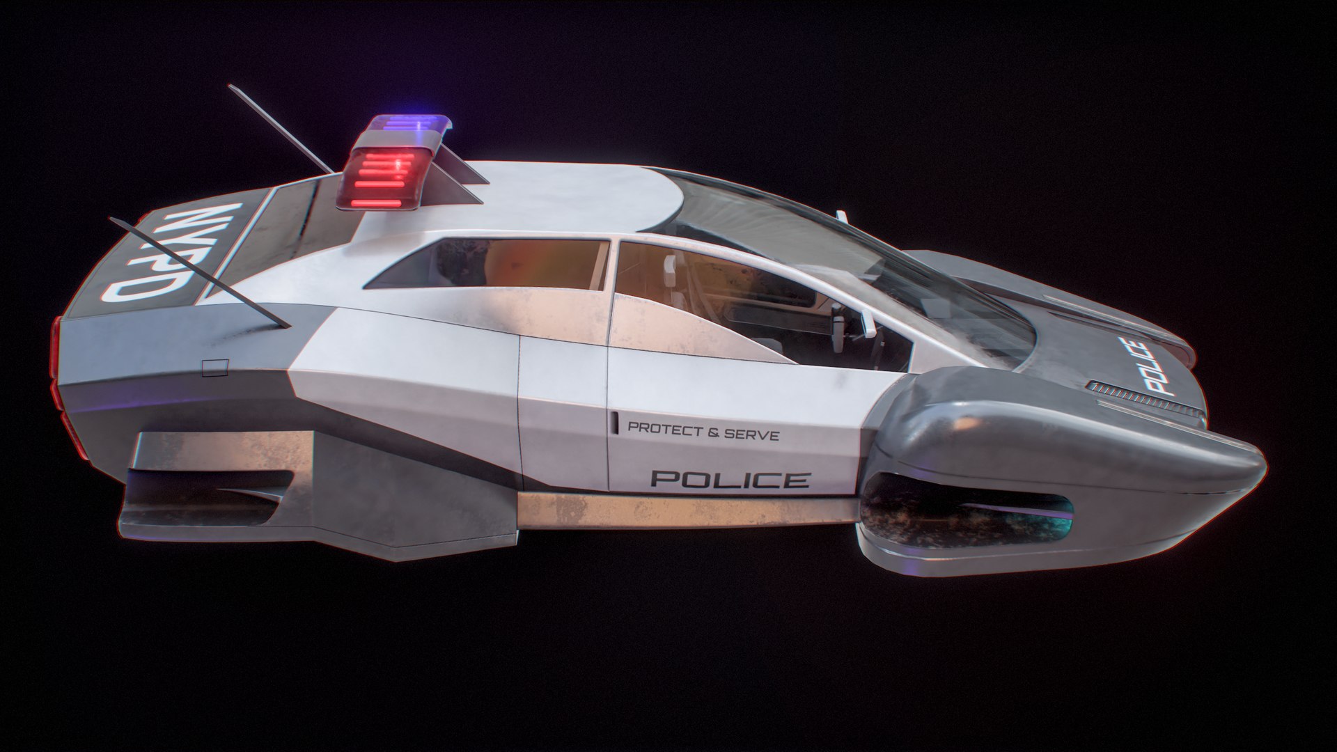 3D Sci-Fi Flying Police Vehicle PBR model https://p.turbosquid.com/ts-thumb/vh/6NEfUB/cI/rendcol_00010/png/1707616154/1920x1080/fit_q87/03f62656ff28b9396e440edf2deb2107976dde0b/rendcol_00010.jpg