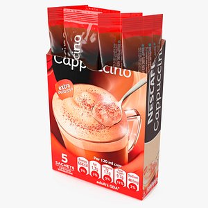 Nescafe Cappuccino Box Opened 3D