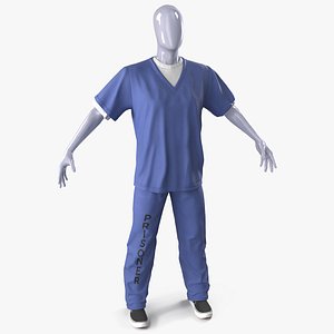 Blue Prisoner Uniform 3D