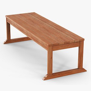 Minimal Wooden Bench for Gazebo model