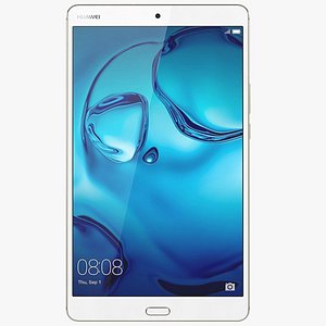 3d model huawei mediapad m3 gold