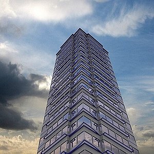 Modern Thin Office Building