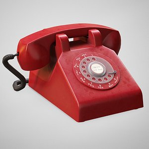 3D model Old Rotary Phone - Retro Dial Telephone