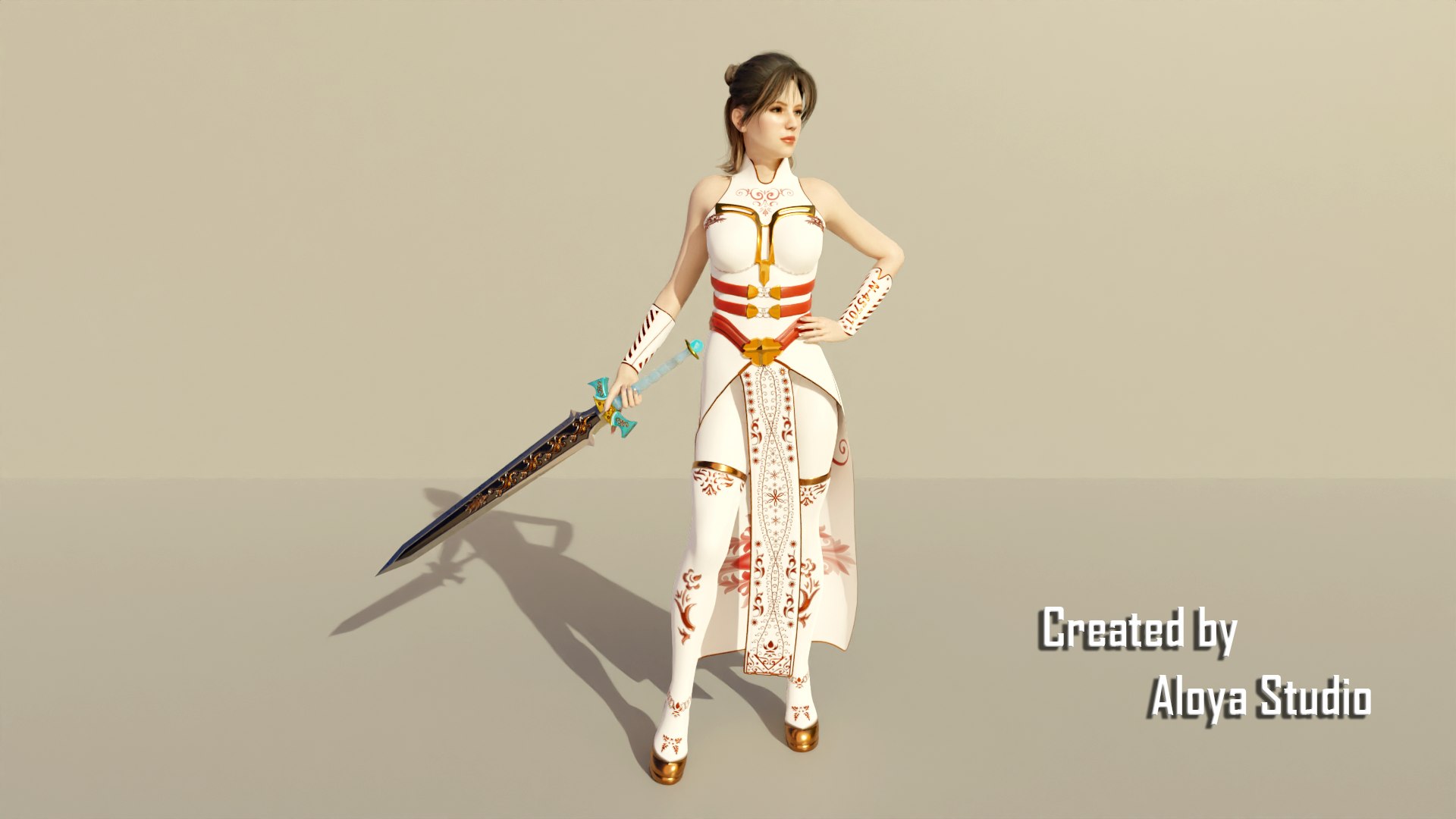 Female Warrior - Fantasy 3D Game Character Model - TurboSquid 1844452