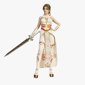 Female Warrior - Fantasy 3D game character