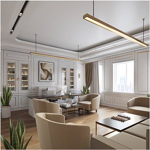 3D Modern Executive Office Interior model