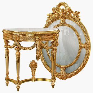 Classic console and mirror Set 05 model