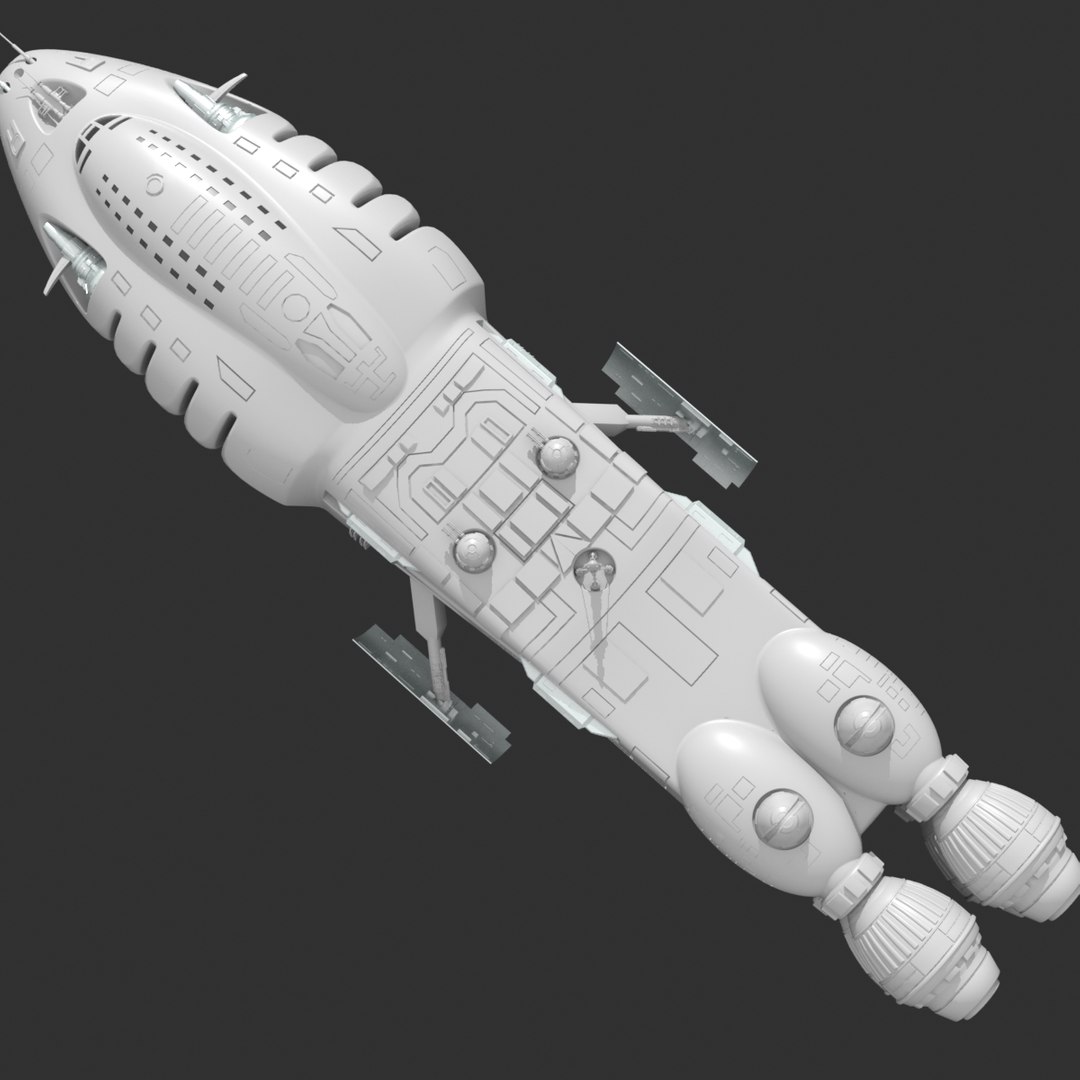 3d Model Futuristic Spaceship