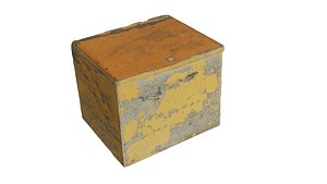 old rusty metal box model