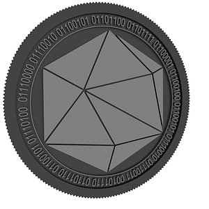 stonecoin black coin 3D model