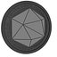 Pièce de monnaie noire StoneCoin