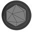Pièce de monnaie noire StoneCoin