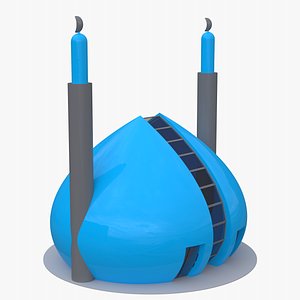 Modern Sci-Fi Qibla Mosque