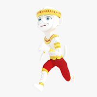 Hanuman Thai monkey soldier for game character
