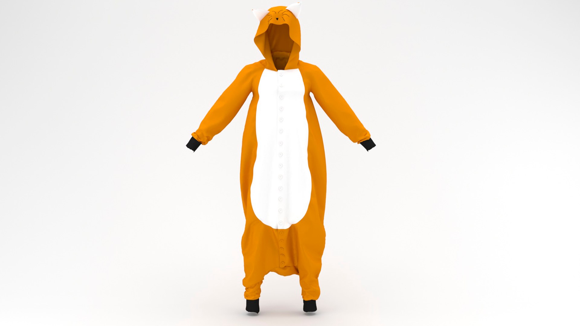 3D Male Kigurumi Fox Model - TurboSquid 1833157