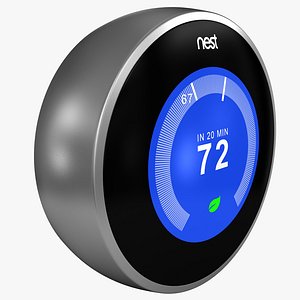 nest learning thermostat 3d max