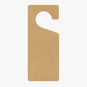 Door handle cardboard hanger mockup 02