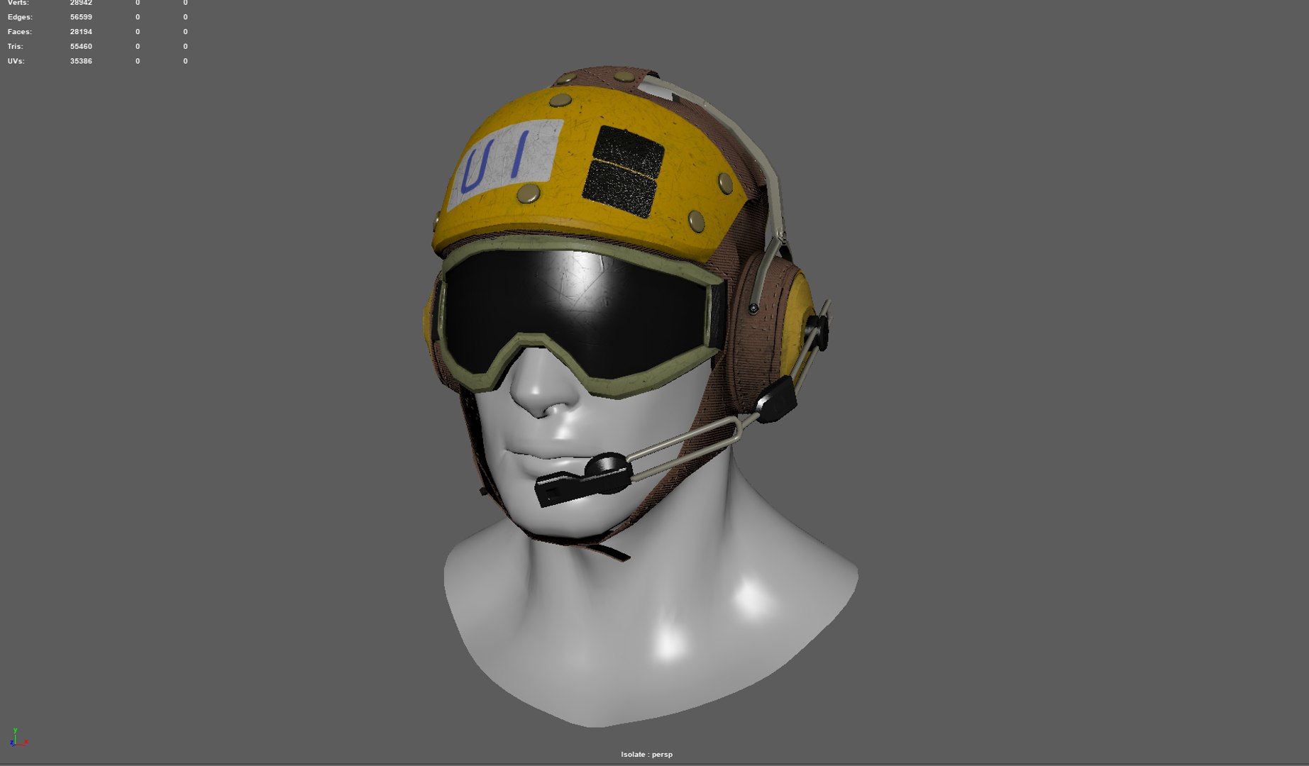 3D US NAVY Flight Deck Crew Helmet Model TurboSquid 1774468