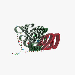 happy new 2020 3D model
