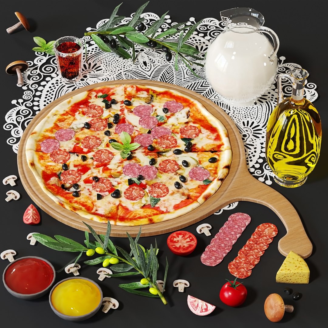 Food Pizza 3D Model - TurboSquid 1648248