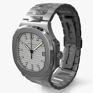 Patek Philippe Nautilus 5711 White Dial Watch 3D model