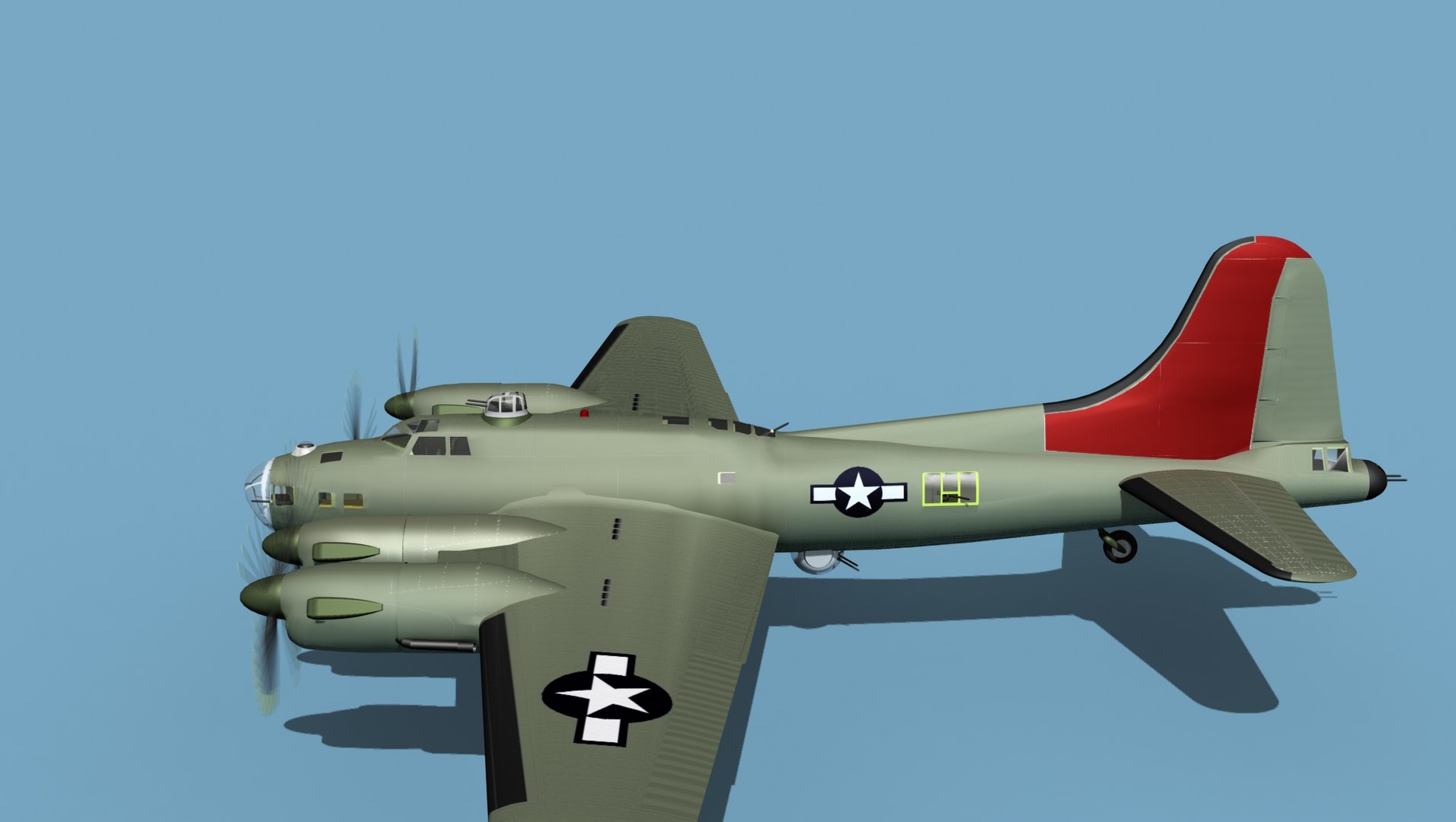 Boeing B-38A Flying Fortress HP V01 Olive Drab 3D - TurboSquid 1912395