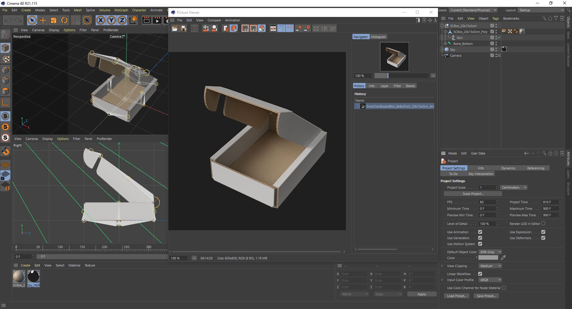 Small cardboard box animation 3D model - TurboSquid 1702076