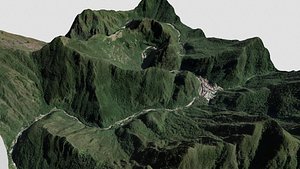 3D model Mountain landscape Machu Picchu Peru