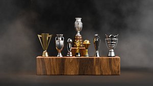 National Football Trophies Collection 3D