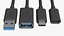 USB Plugs v2 3D model