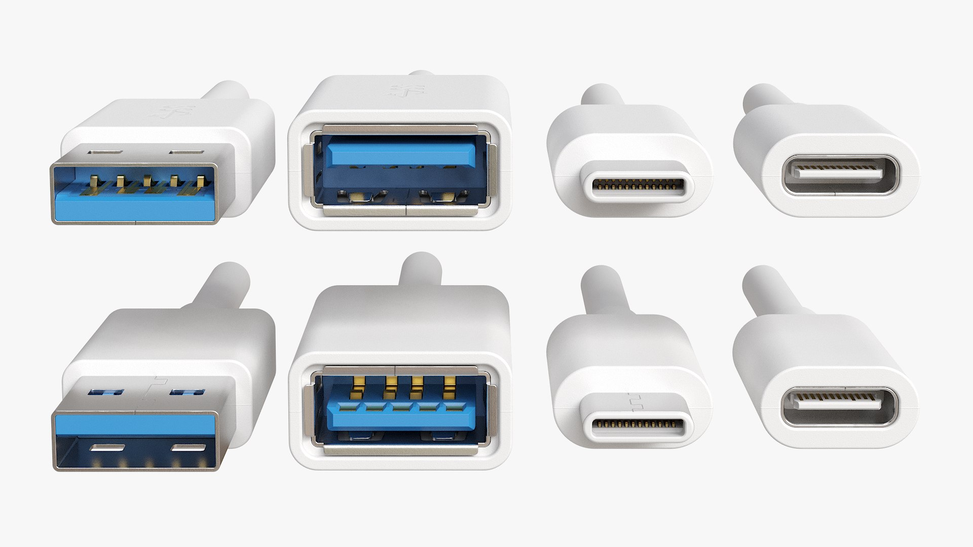 USB Plugs V2 3D Model - TurboSquid 2265471