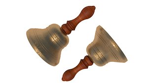 3D Hand Bell Brass 3D model