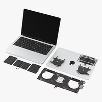 Laptop with Detailed Inner Structure