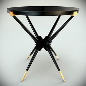 black lacquer table 3d max