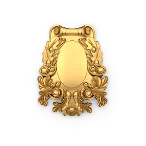 3D model Cartouche classic decorative ornament cnc 3d printing stl 04