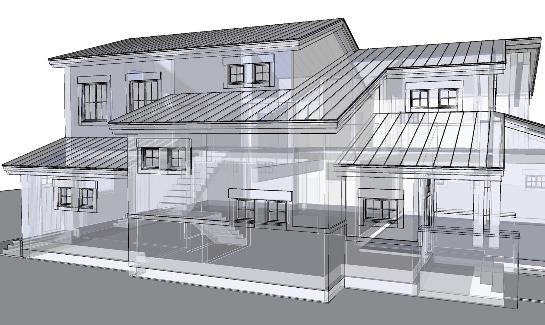 Craftsman House Window 3d Model