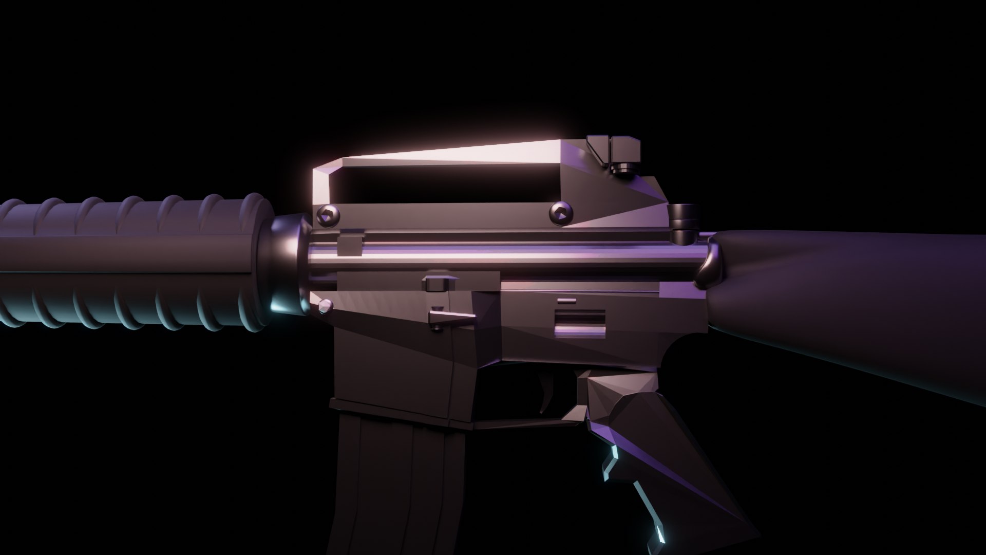 3D AR-15 Assault Rifle - Medium Poly Model - TurboSquid 1912349