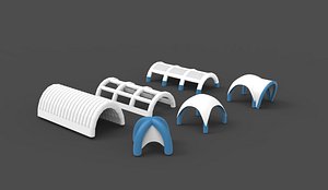 inflatable living container set 3D model