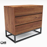 Logan Industrial 3-drawer Dresser by West Elm