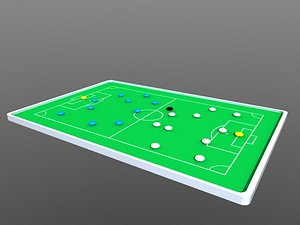3d model soccer football tactics board