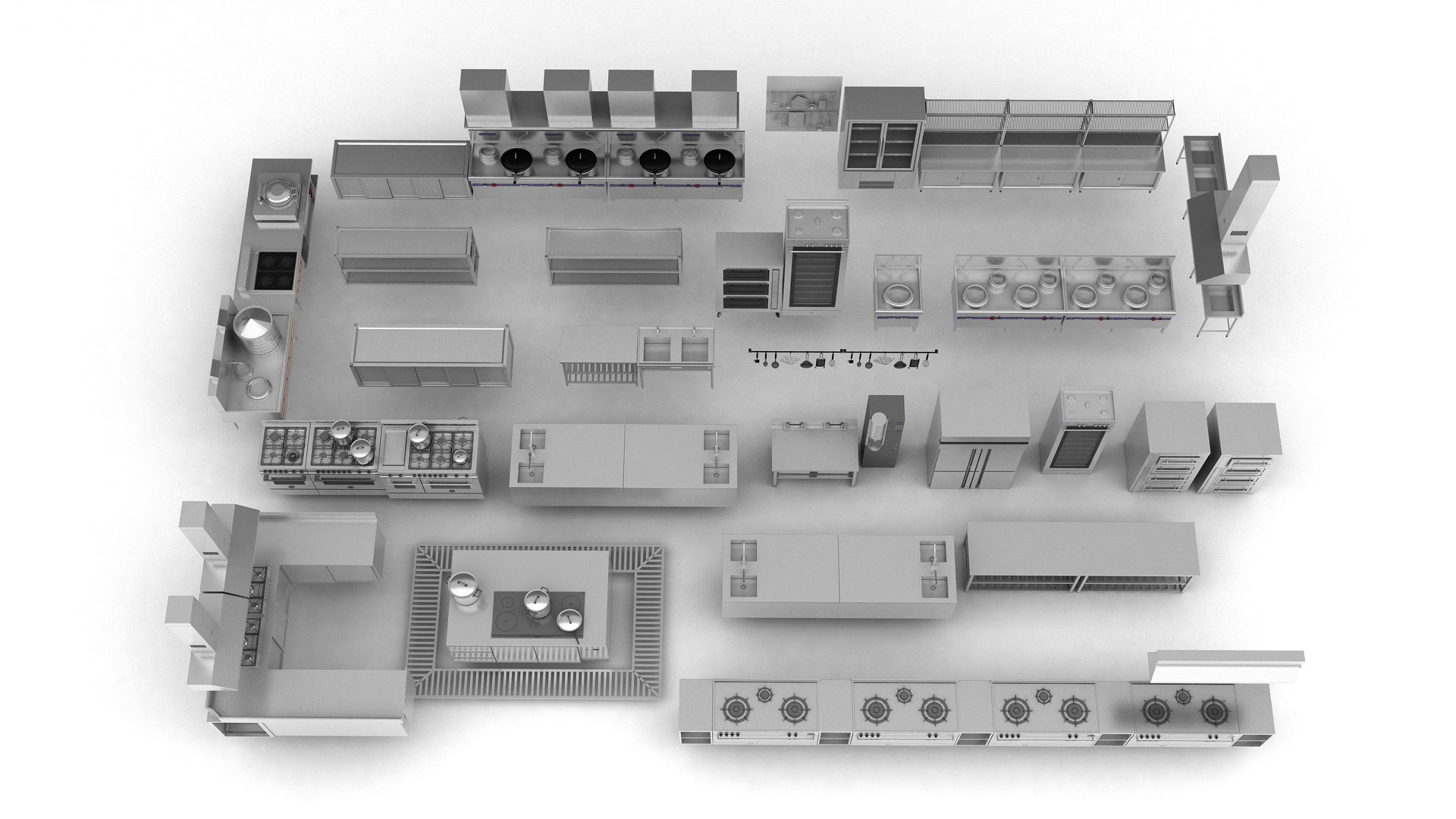 3D model Commercial kitchen equipment 1 TurboSquid 2157784